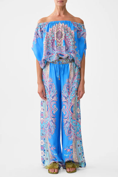 Off Shoulder Elastic Top - Footsteps in Folklore