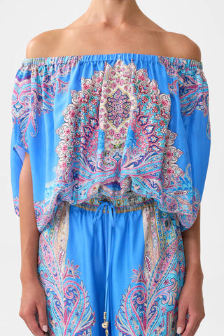 Off Shoulder Elastic Top - Footsteps in Folklore
