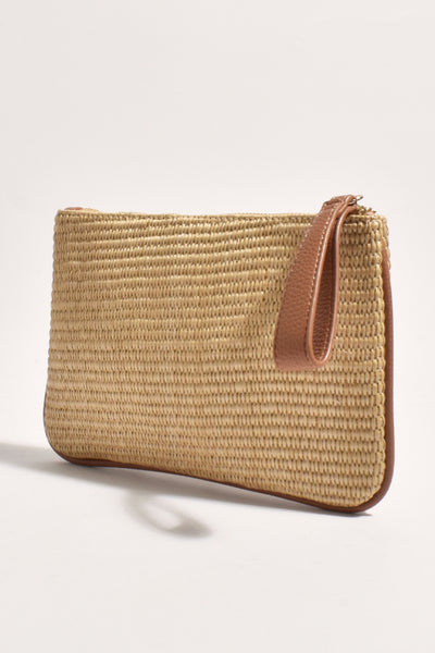 Francesca Weave Pouch - Natural Tan
