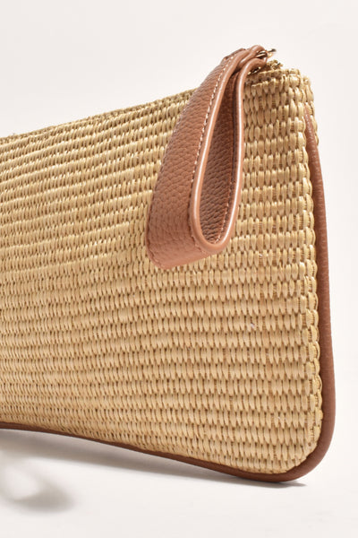 Francesca Weave Pouch - Natural Tan