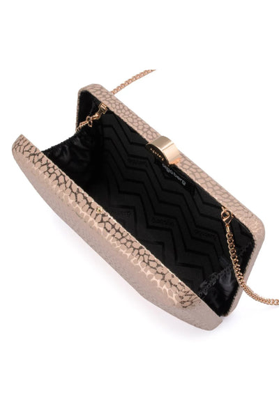 Frankie Embossed Clutch - Blush