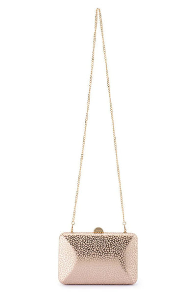 Frankie Embossed Clutch - Blush