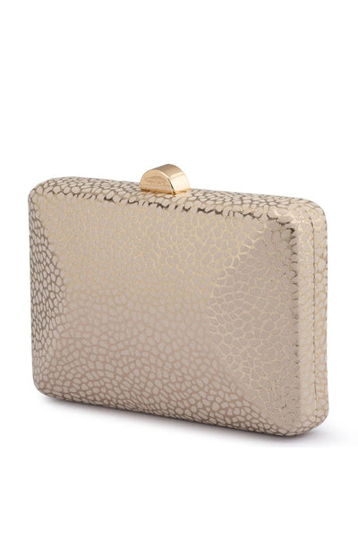 Frankie Embossed Clutch - Natural