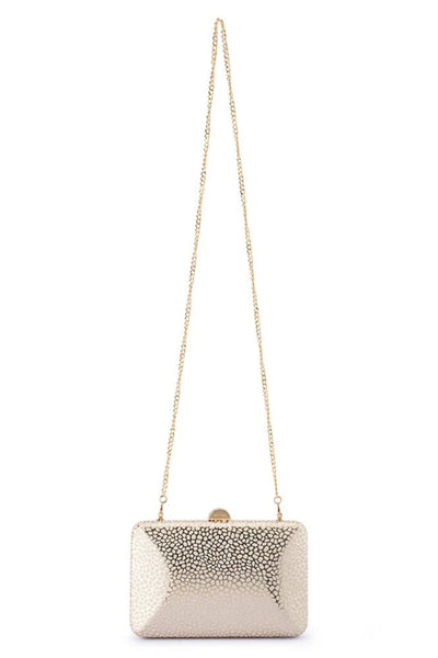 Frankie Embossed Clutch - Natural