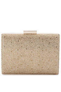 Gabby Metallic Hot Fix Clutch - Gold