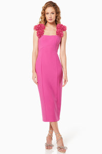 Gabby Midi Dress - Hot Pink SIZE XXL/16 ONLY