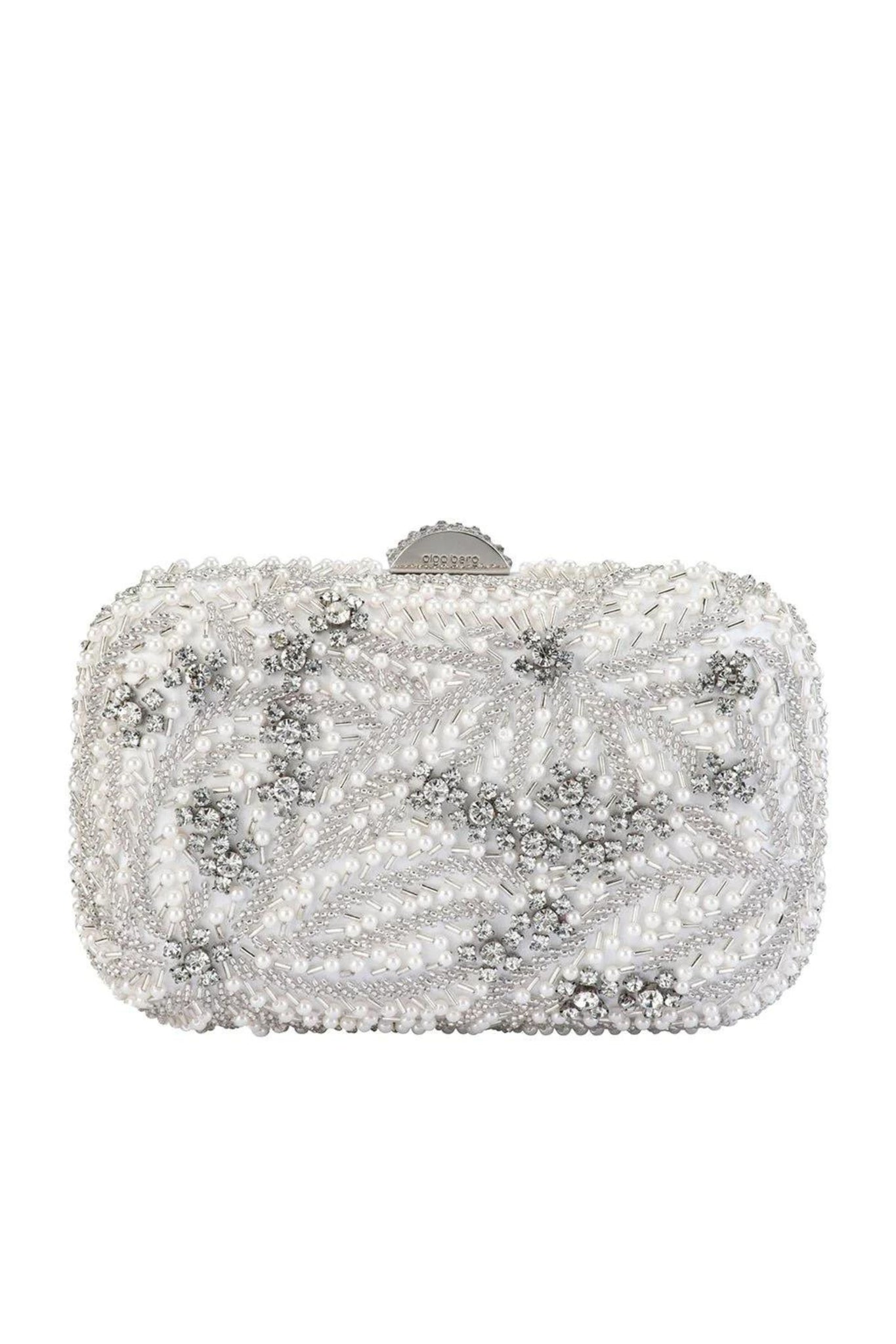 Gabriel Encrusted Clutch - White