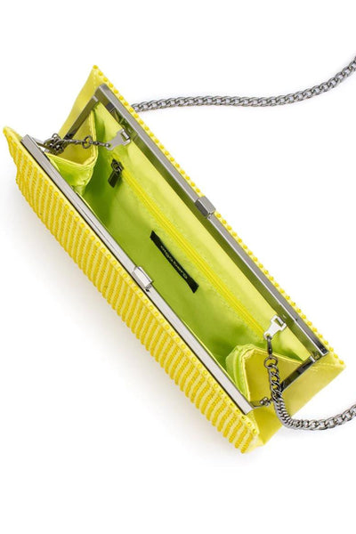 Gabriela Hotfix Frame Clutch - Chartreuse