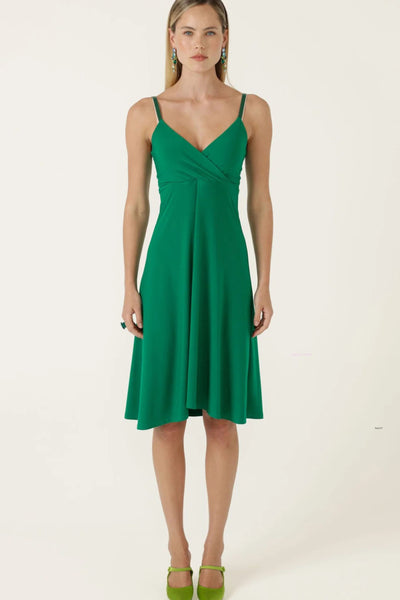 Garden Maze Wrap Dress - Green Aqua Floral
