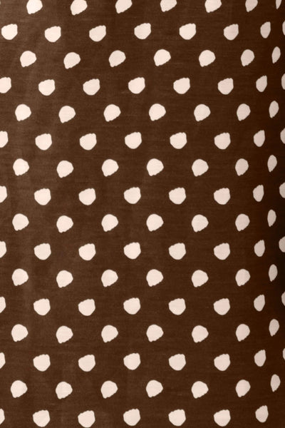 Gardenia One Shoulder Dress - Choc Cream Spot