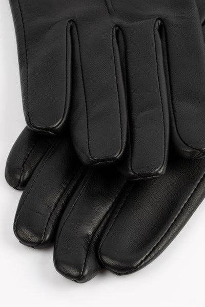Ginny Single Point Leather Gloves - Black