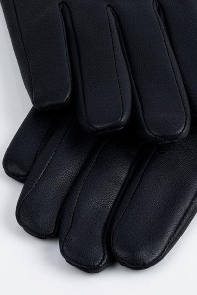 Ginny Single Point Leather Gloves - French Navy