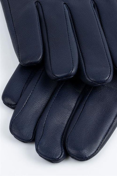 Ginny Single Point Leather Gloves - Royal Blue