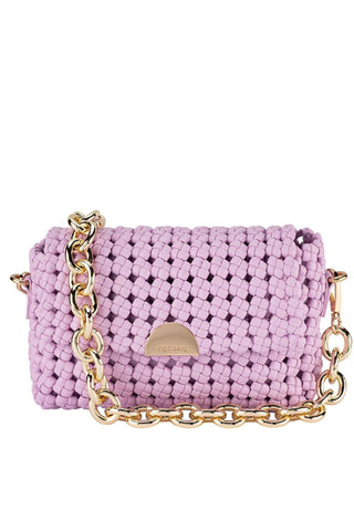Giselle Woven Shoulder Bag - Lilac
