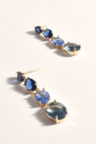Graduated Jewels Event Earrings - Blue Multi
