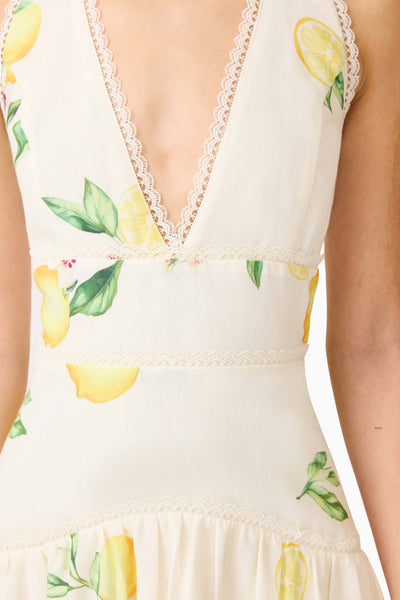 Hana Halter Gown - Yellow Multi