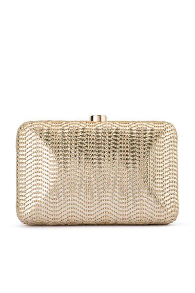 Hannah Textured Clutch - Gold