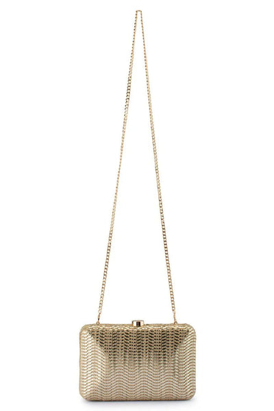 Hannah Textured Clutch - Gold