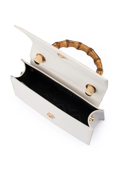 Harley Bamboo Handle Bag - White