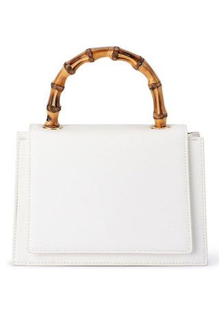 Harley Bamboo Handle Bag - White