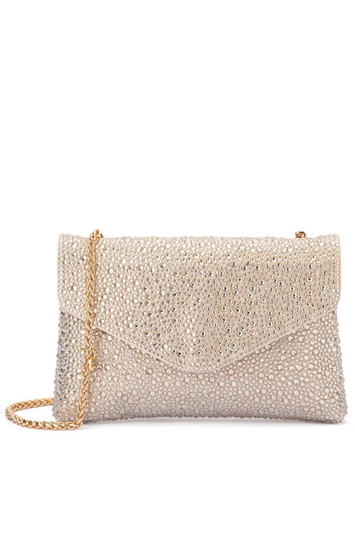 Hattie Crystal Shoulder Bag - Champagne