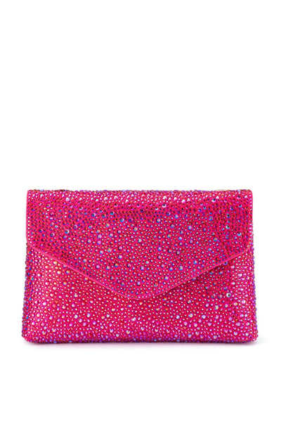 Hattie Crystal Shoulder Bag - Fuchsia