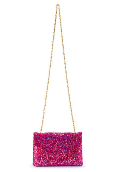 Hattie Crystal Shoulder Bag - Fuchsia