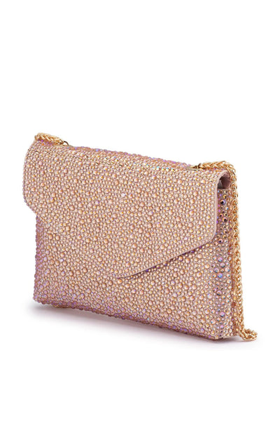 Hattie Crystal Shoulder Bag - Peach