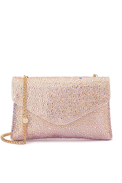 Hattie Crystal Shoulder Bag - Peach