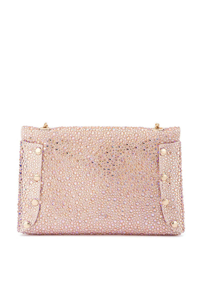 Hattie Crystal Shoulder Bag - Peach