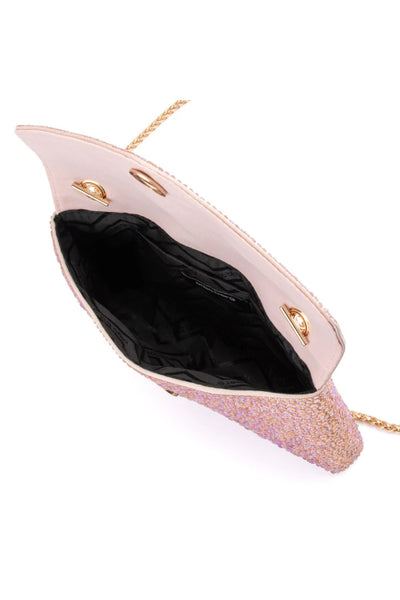 Hattie Crystal Shoulder Bag - Peach