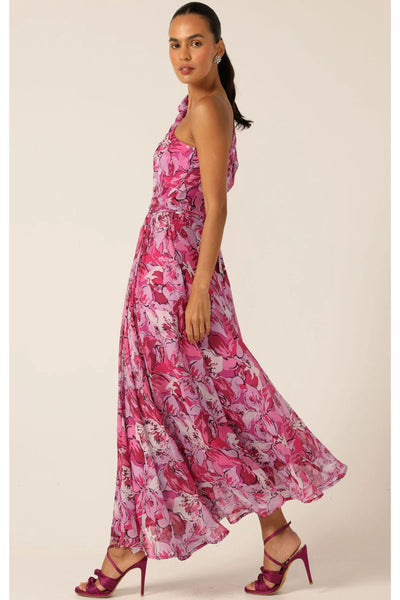High Stakes Maxi Dress - Raspberry Mauve Floral