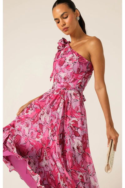 High Stakes Maxi Dress - Raspberry Mauve Floral