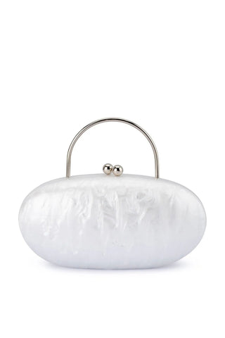 Imelda Acrylic Top Handle - White