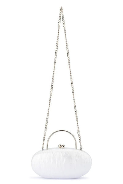 Imelda Acrylic Top Handle - White
