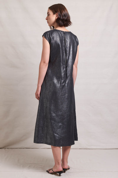 In Ore Linen Dress - Onyx