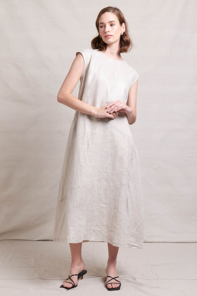 In Ore Linen Dress - Pumice