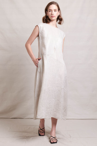 In Ore Linen Dress - Pumice