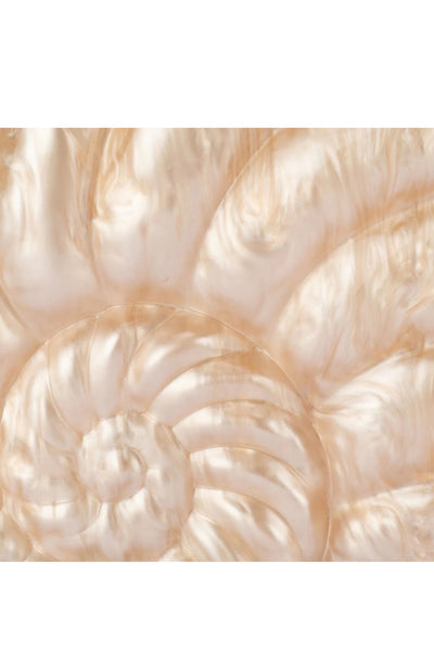 Indi Acrylic Shell Clutch - Natural