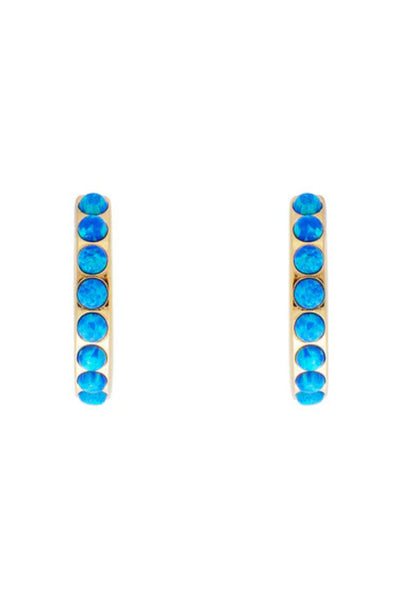 Indigo Opal Crystal Midi Hoops