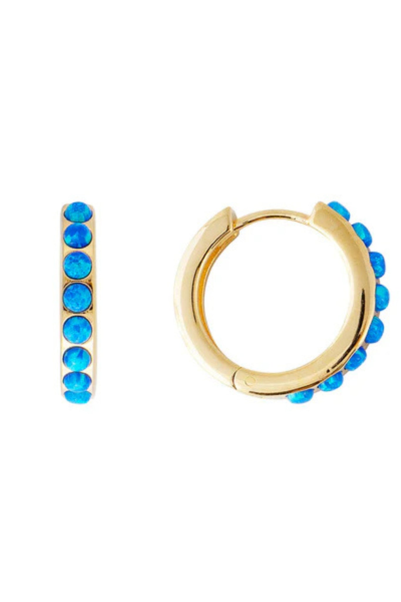 Indigo Opal Crystal Midi Hoops