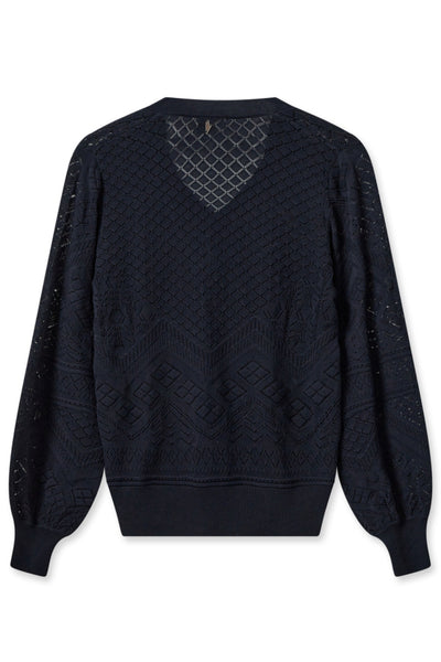 Inja V-Neck Knit - Salute Navy