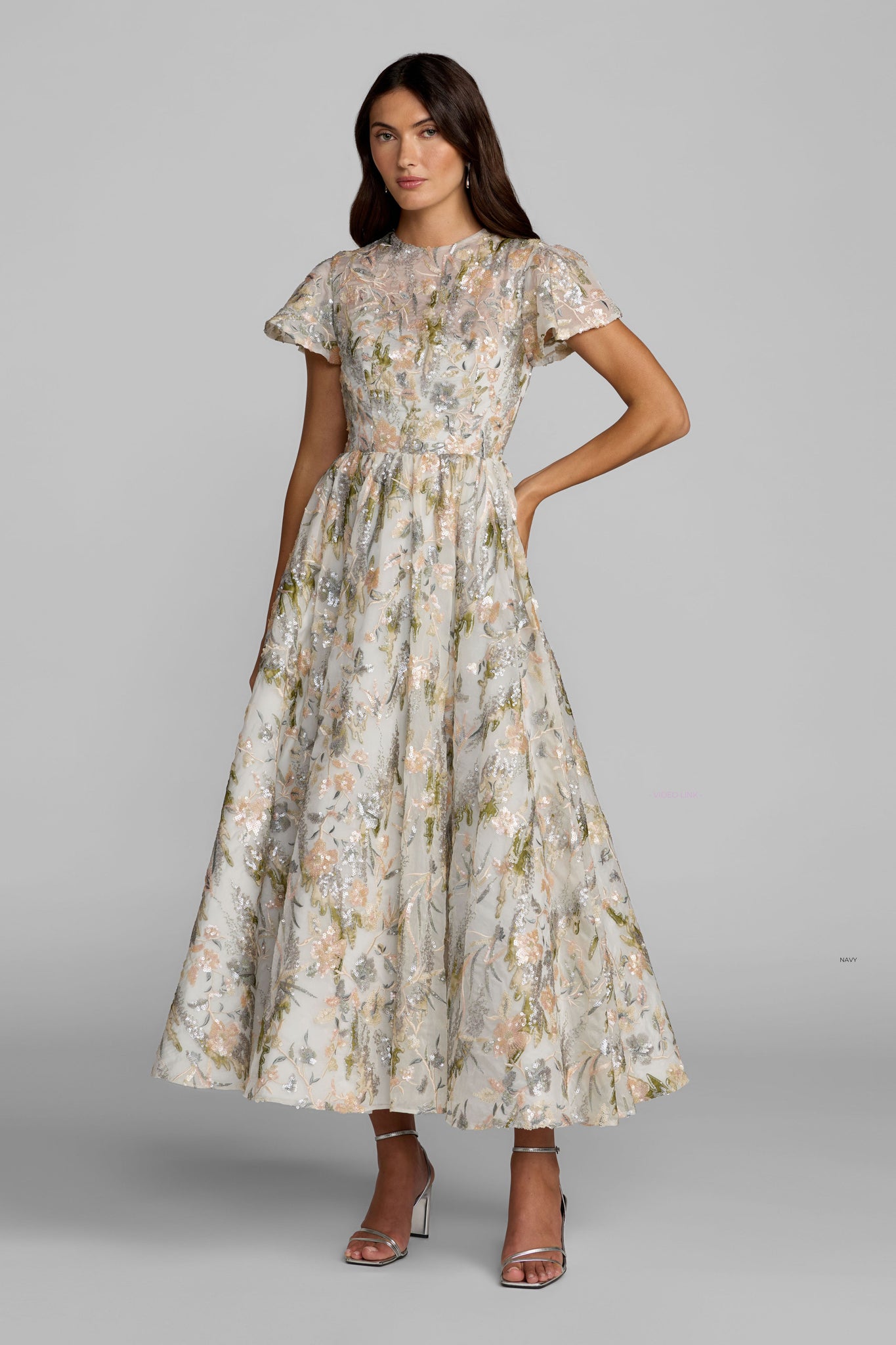 a line midi dress australia The Talia Midi Dress in abstract bouquet floral chiffon square neckline, short sleeves, and that flowy A-line midi skirt that moves with you. , Made for formal nights, cocktail parties, or any