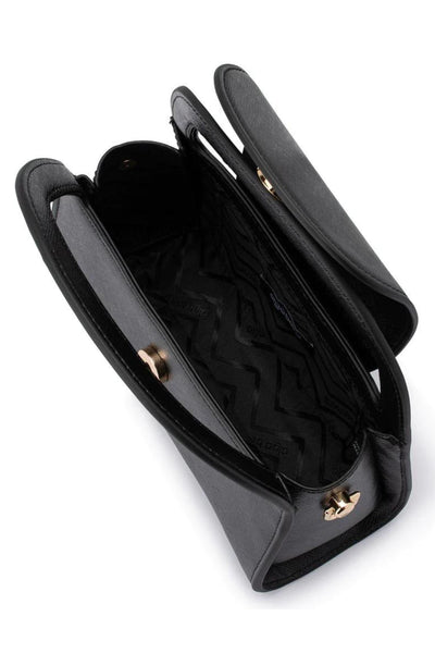 Ivy Curved Handle Bag - Black