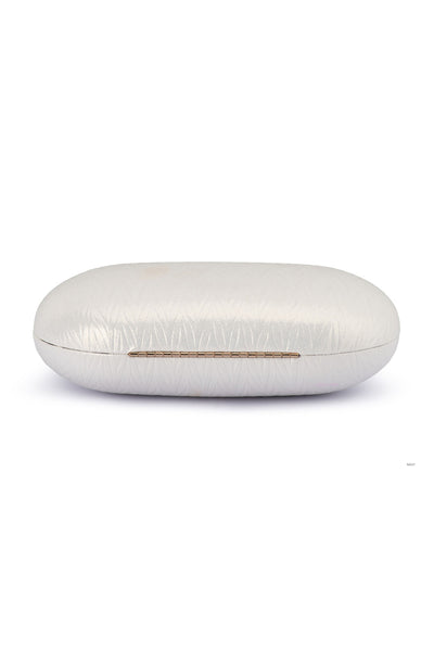Izza Oval Clutch - Pearl