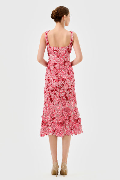 Jayde Square Neck Midi - Pink