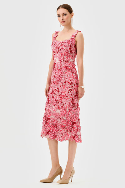 Jayde Square Neck Midi - Pink
