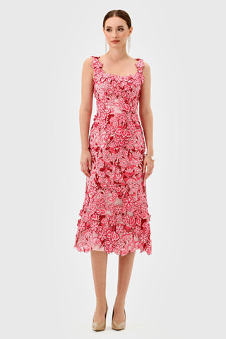 Jayde Square Neck Midi - Pink