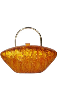 Jepson Acrylic Top Handle Bag - Orange