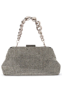 Jerry Crystal Vintage Clutch - Black Silver